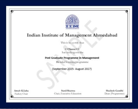 Sample degree certificate