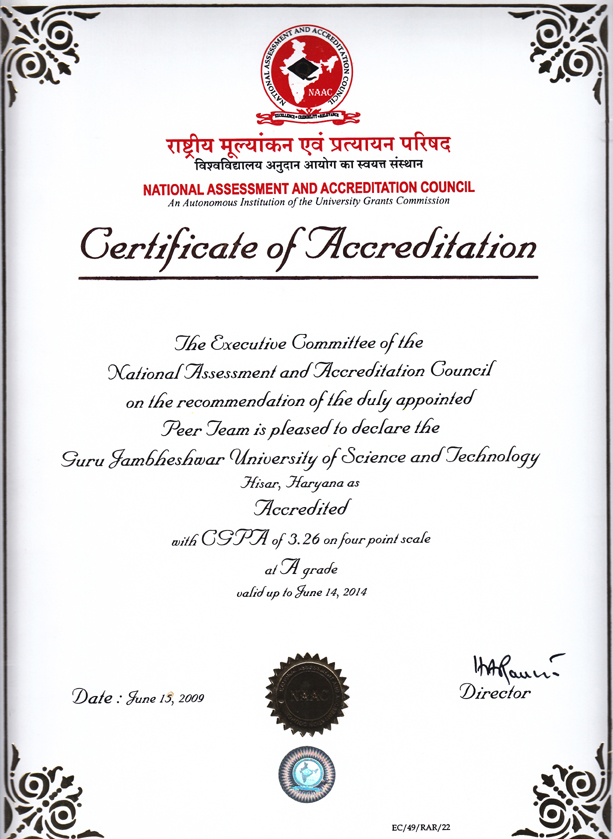 Sample degree certificate